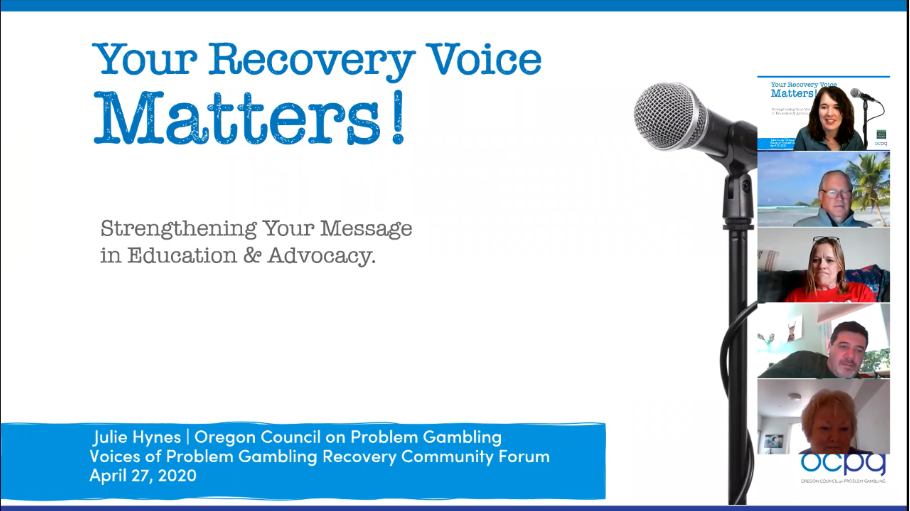 VPGR Community Forum: “Your Recovery Voice Matters!”