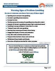 Warning Signs of Problem Gambling thumbnail